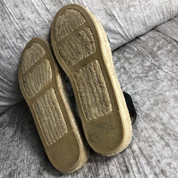 Nine West Boardwalk Sandals black size 9 platform espadrille - Picture 12 of 14